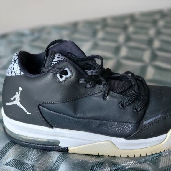 Nike Jordan Flight Origal 3B GS Size 5.5 Youth Black/Metalic/Silver 820246-020 - Picture 1 of 6